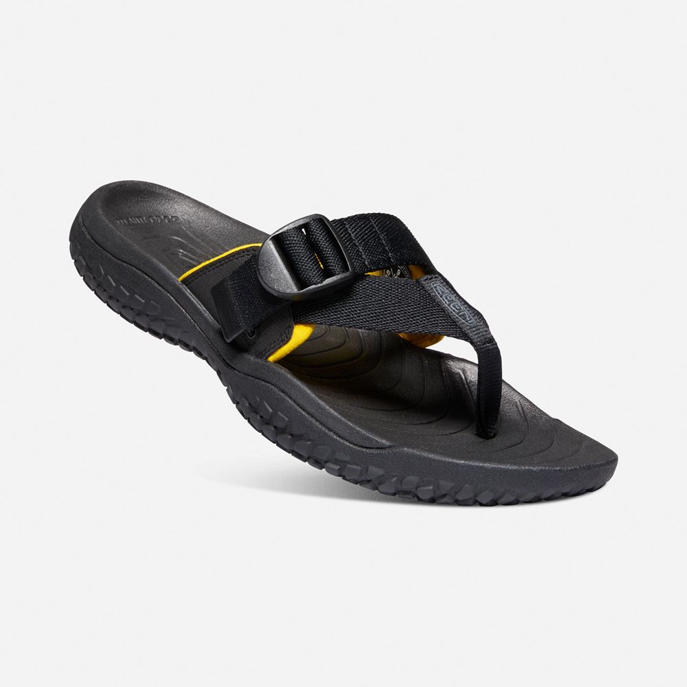 Tong Keen Homme Noir | Solr Toe Post Sandal | TREQF-7049